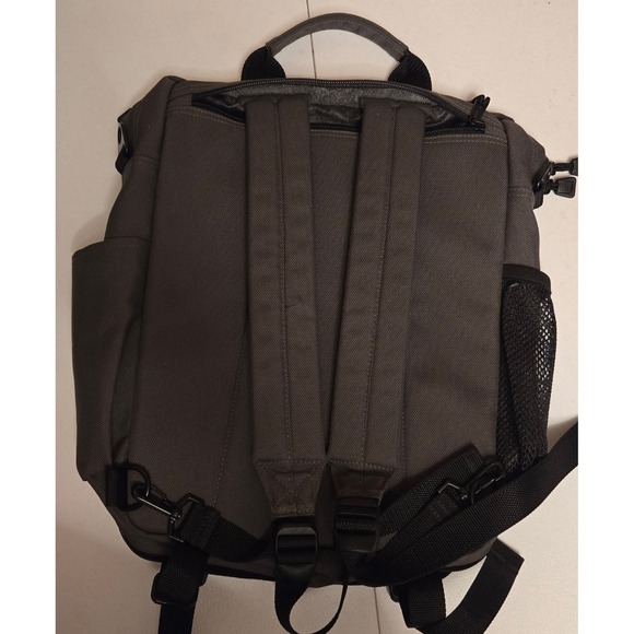 LL Bean Backpack Gray Monogrammed DJP Adjustable Straps Mesh Pocket - Picture 2 of 8